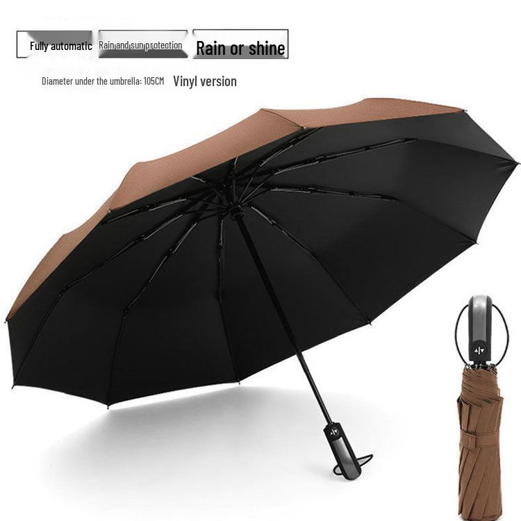 Пользовательский УФ Черный Клей Зонт от Солнца и Дождя – Женский Трехсложный Дизайн с Нанесением Логотипа.