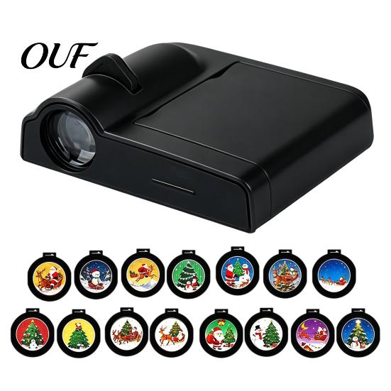 Indoor Outdoor Festive Decoration LED Christmas Projector Lamp, 6/10/15/20 Scenes Holiday Projector, Mini USB Energy Efficient Powered Light