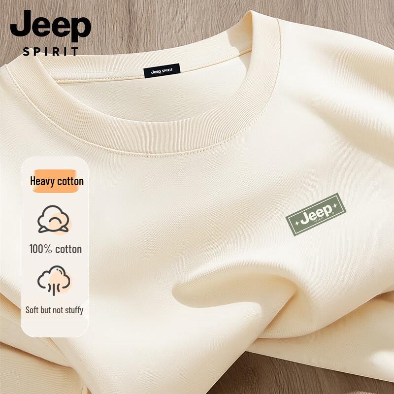 Мужская повседневная футболка с коротким рукавом JEEP SPIRIT из чистого хлопка