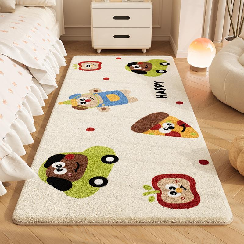 VIKAMA Милый мультяшный кашемировый ковер из тонкого песка, мягкое одеяло для кровати для детской спальни, повседневный коврик для гостиной, балкона, домашний декор