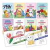 Art Supplies for Early Education 8PCS Children's Cartoon Coloring Book, Animals/Fruits/Vehicles/Fairy Tale Characters Theme, Thickened Ink-proof