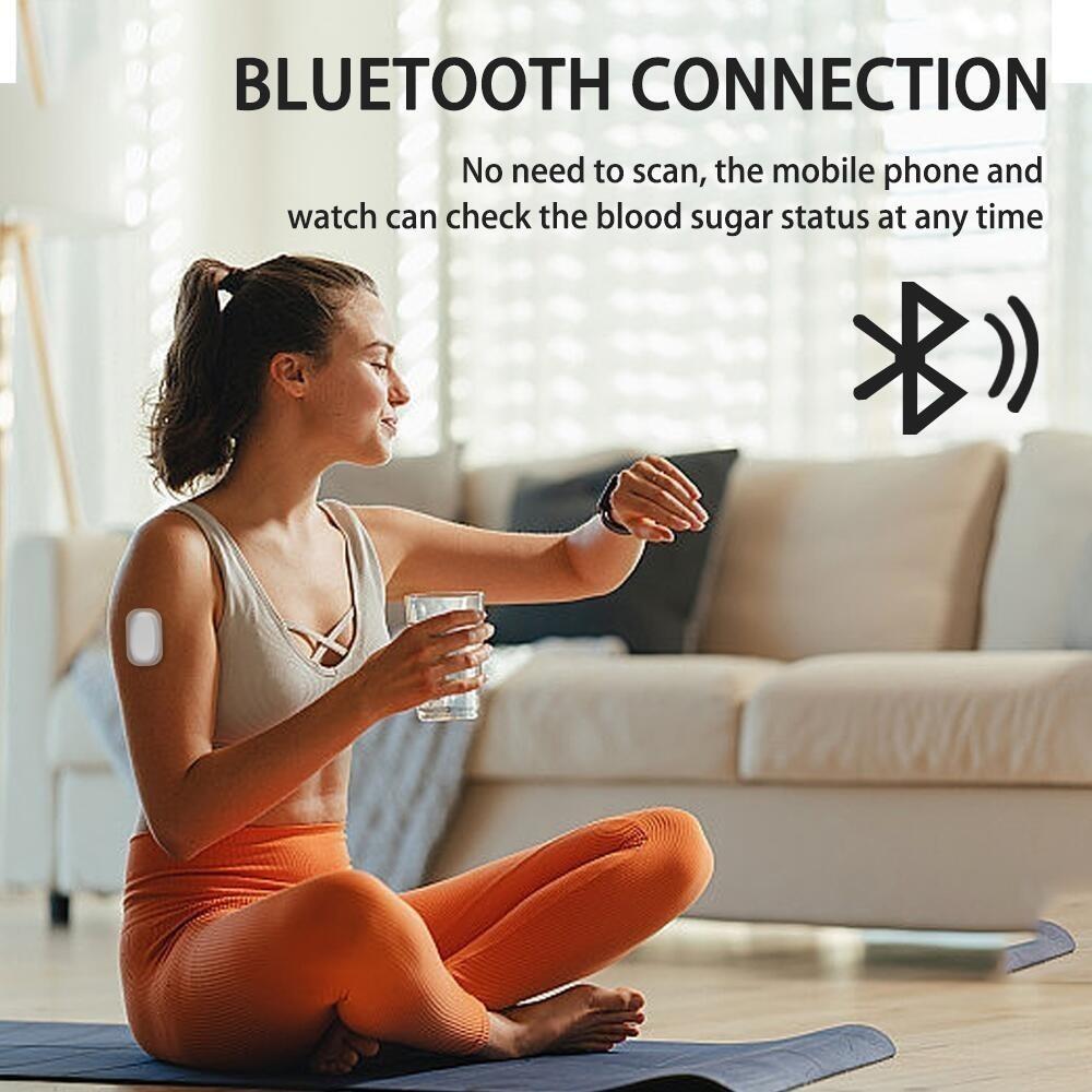 Bluetooth Сканирование Бесплатный Удаленный Обмен Данными Динамический Мониторинг Глюкозы Крови CGMS 24-часовая Система Мониторинга Глюкозы в Реальном Времени