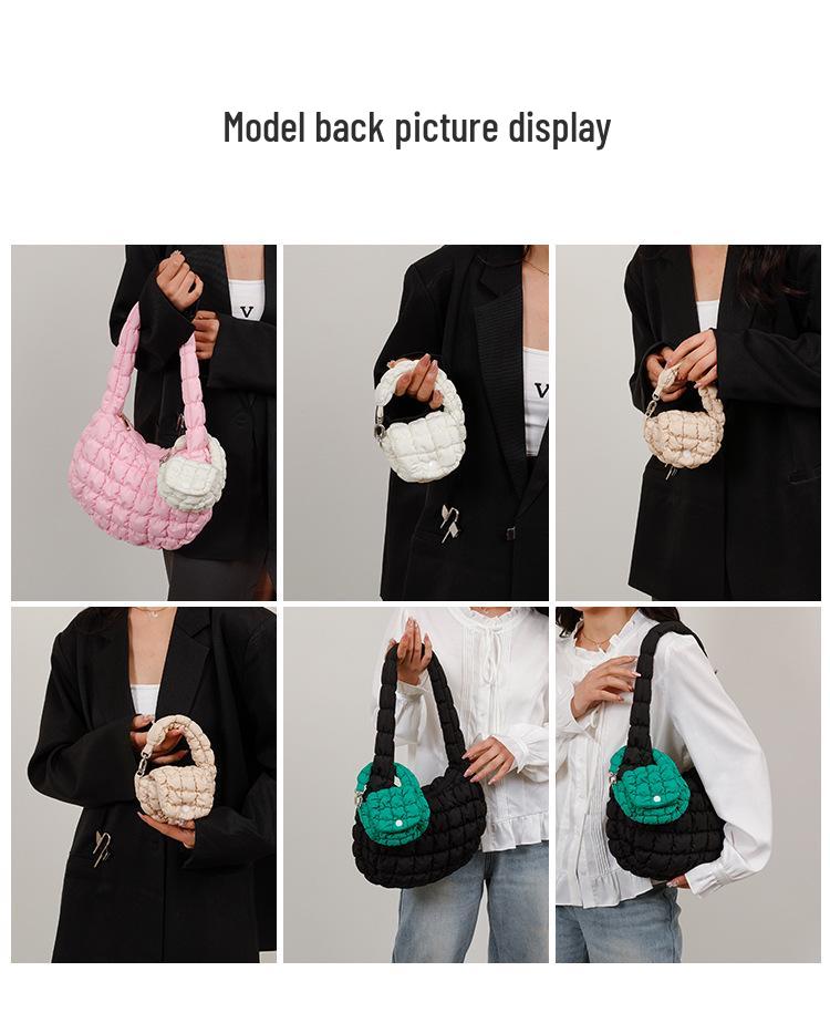 Трендовая плиссированная сумка-облако: Шикарная, Миниатюрная, Универсальная Сумка-Аксессуар в Модном Корейском Стиле