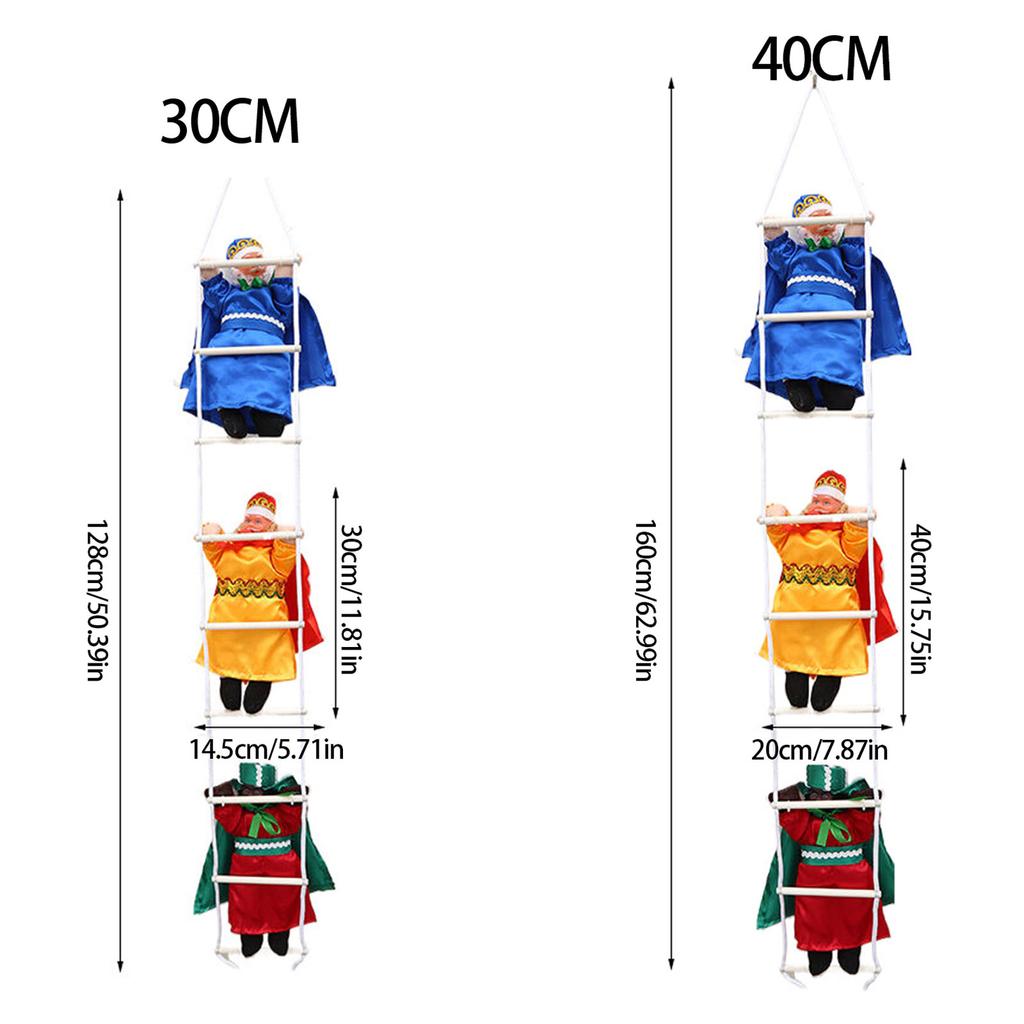 Christmas Tree Decoration Spanish Kings Climbing Ladder Hanging Ornament for Trees Door Wall Window Holiday Decorations