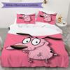 Courage Dog Pattern Bedding uilt Set uilt Cover Pillowcase Home Decoration Birthday Gift (1 * duvet cover + 2 * pillowcase without core)20