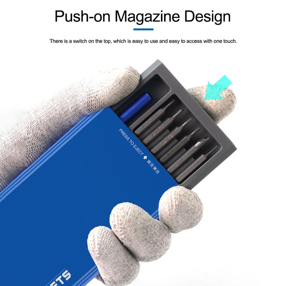 SS-5118 25-in-1 High Performance Screwdriver Set with Groove Magnetic Storage Organizer Mobile Phone Screen Replace Repair Tools