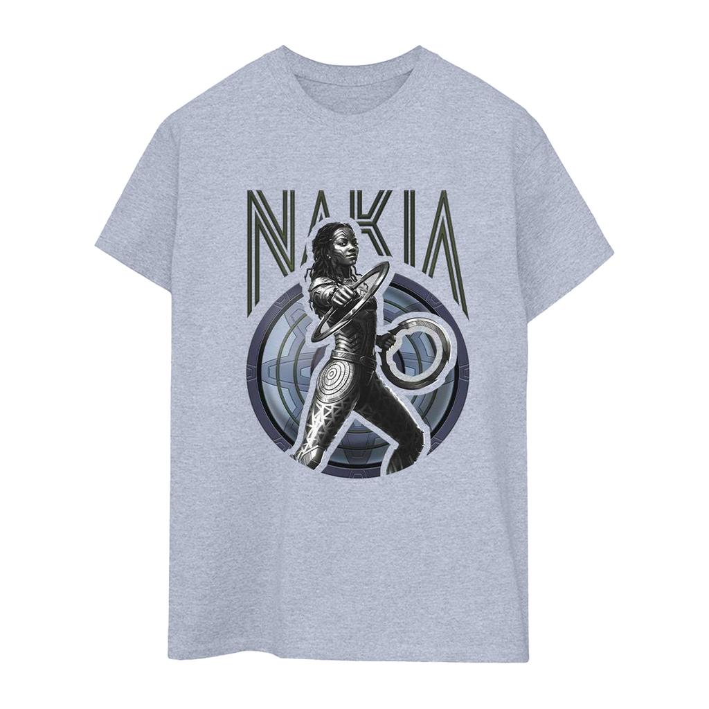 Marvel Womens/Ladies Wakanda Forever Nakia Shield Cotton Boyfriend T-Shirt