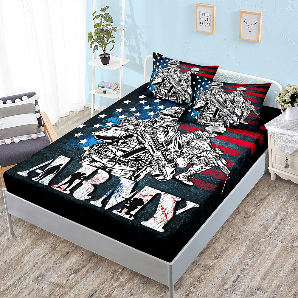 Stars And Stripes Aircraft Mattress Three-Piece Set Mattress Mattress Protective Cover Sheets All Inclusive