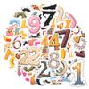 35pcs-100pcs Cartoonish Numbers Stickers Colorful Cute DIY Stickers Students Stickers For Guitar DIY Bicycle Skateboard Laptop