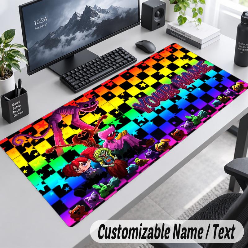 Poppy Playtime Personalized Large Mouse Pad Custom Name Text Extended Desk Mat Gaming Mousepad
