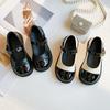 Charming British Style Girls Shoes: Classic Black Princess Shoes for Toddlers and Kids, Perfect for Spring and Autumn