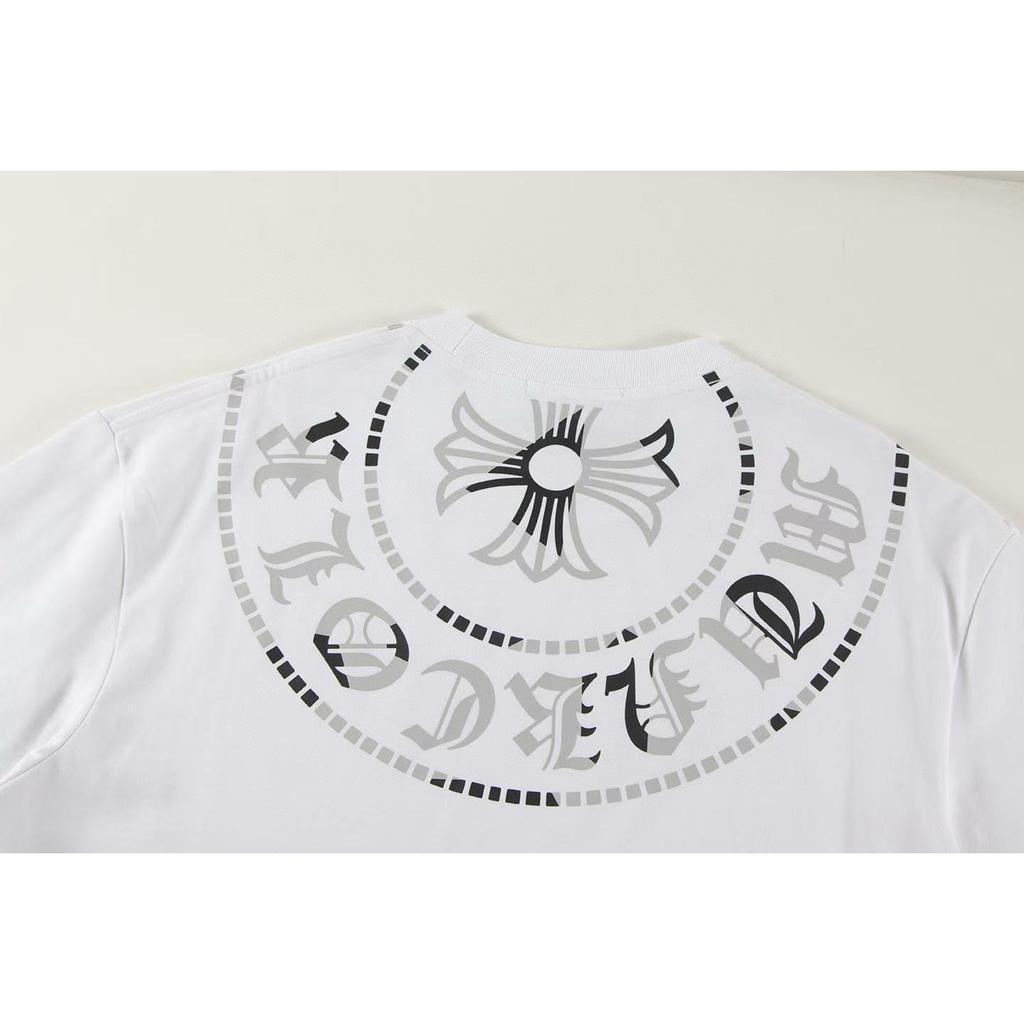 W354 CHROME HEARTS 2025 Summer New High Quality Cotton Round Neck Loose Large Size Men's and Women's T-shirt Couple T-shirt