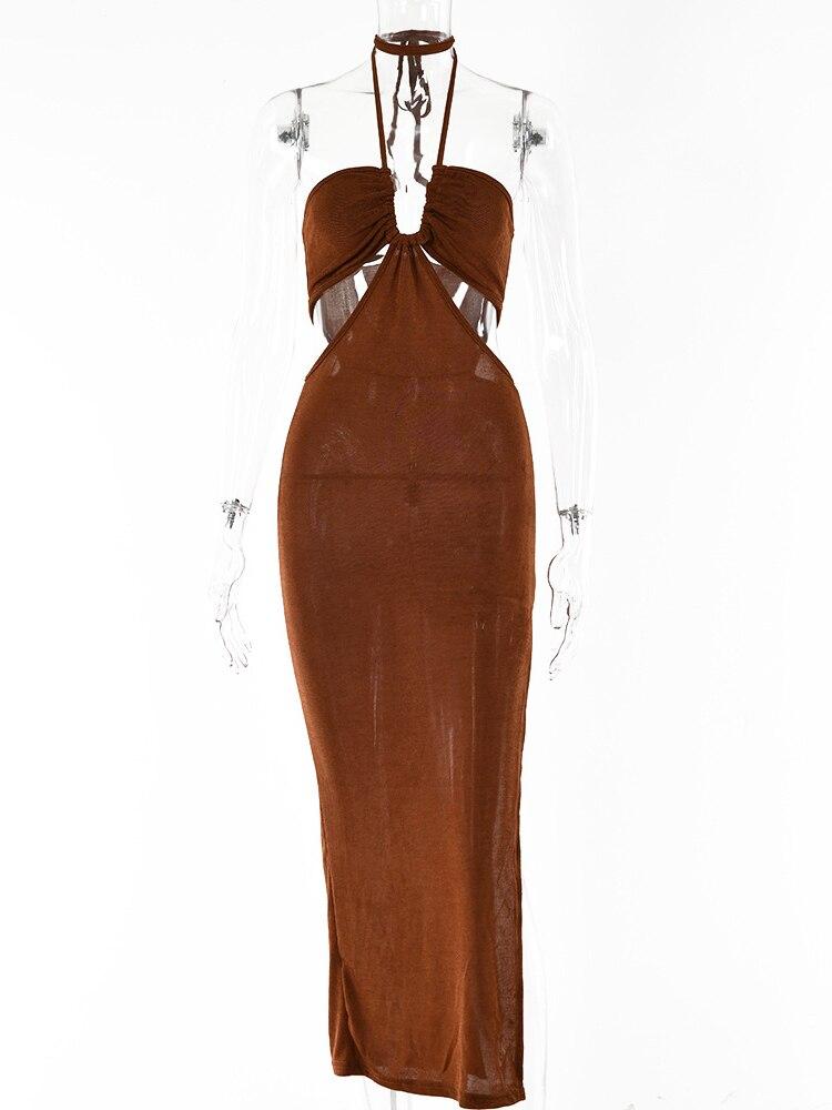 Элегантное облегающее сексуальное женское платье с открытой спиной и открытыми плечами, летние вечерние платья 2022 года, женский халат Femme Ladies