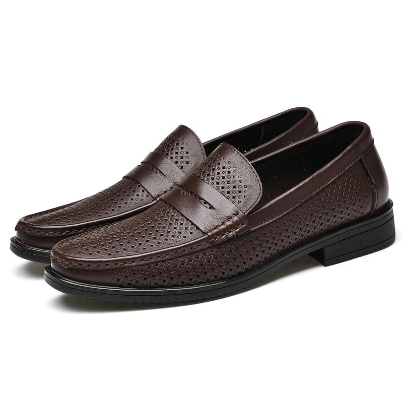 Мужская обувь из натуральной кожи, лоферы, мокасины, повседневная обувь, туфли для вождения, открытые, роскошные, деловые, джентльменские