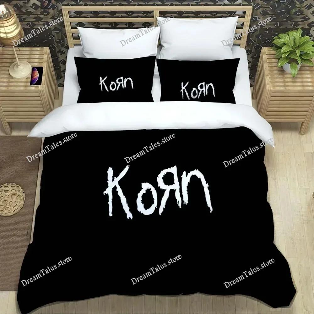 Модный Постельное белье с принтом рок-группы K-Korn Одеяло Постельные принадлежности Постельное белье для общежития Мягкий теплый комплект постельного белья Домашний текстильextile Роскошный подарок741