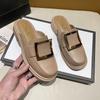 Обувь на открытом воздухе женские тапочки и сандалии на низком каблуке лето 2024 мюли шлепанцы мягкие рабочие белые I по акции FH сандалии BW