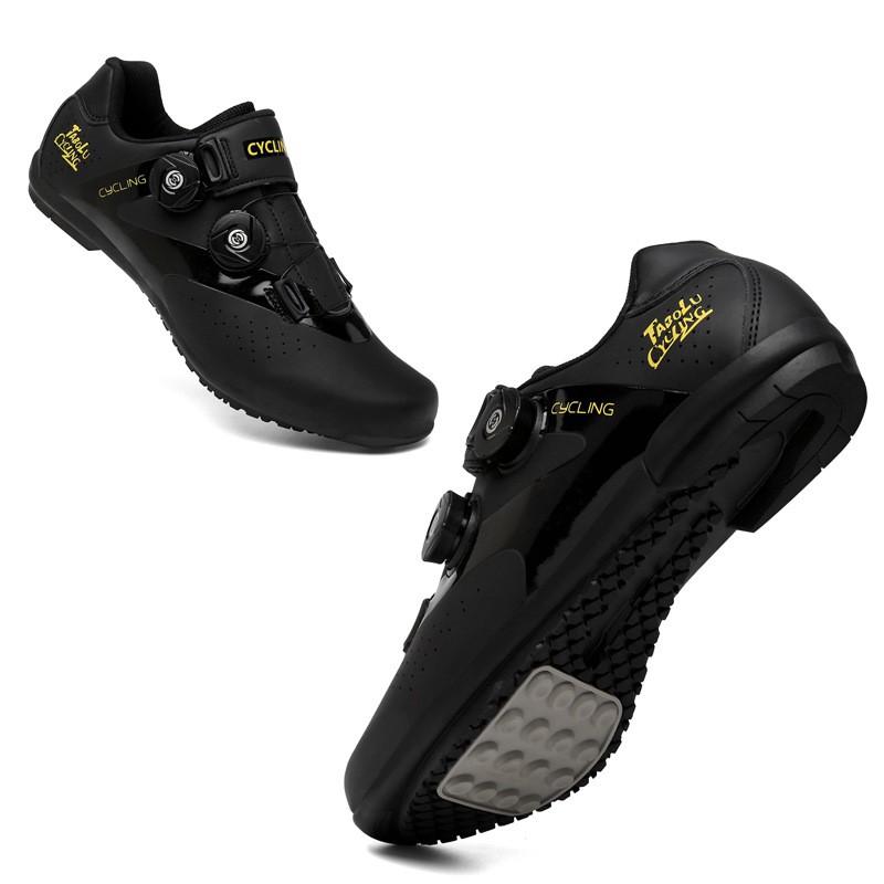 Mens Cycling Shoes Road Mountain Bike Non-Spine Clipless Hard Sole Breathable Lightweight Performance Shoe