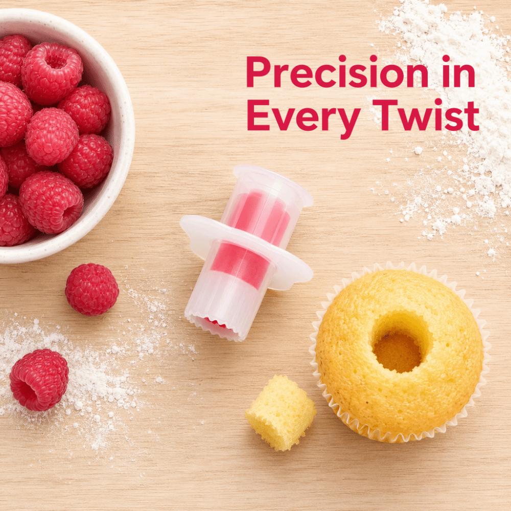 3pcs Pink Cake Core Remover Plunger Mechanism Cream Filling Decorating Tool Confectionery Making