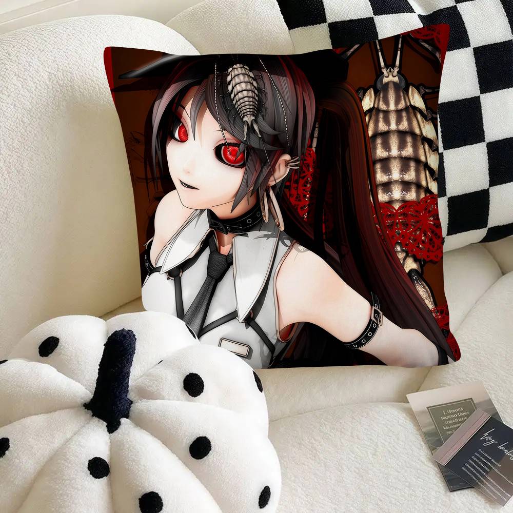 Странная Эстетика Милая Девочка Кальций Мику Наволочка Квадратная Подушка Спальня Диван Отдых Комфортная Подушка Автомобиль Домашний Декор