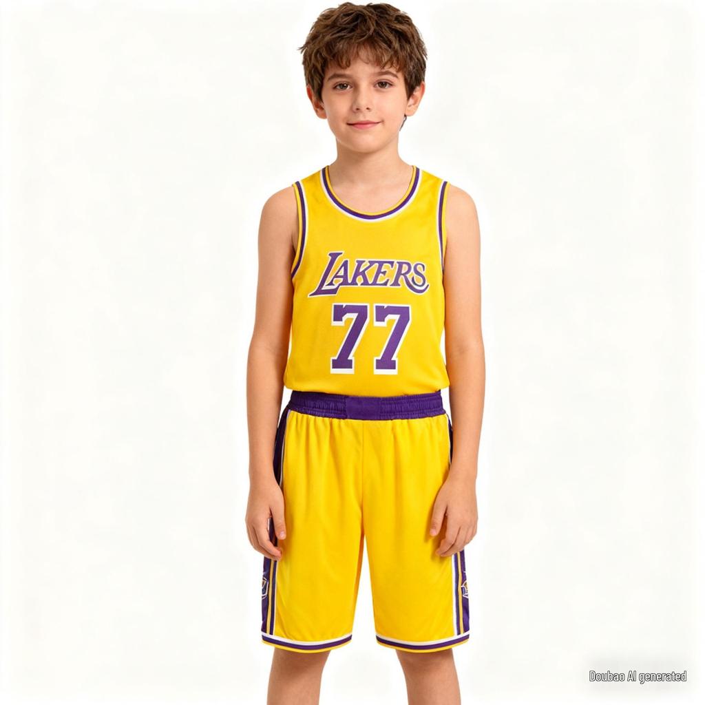 Детский баскетбольный комплект формы - Дизайн с номерами звезд Lakers и Warriors