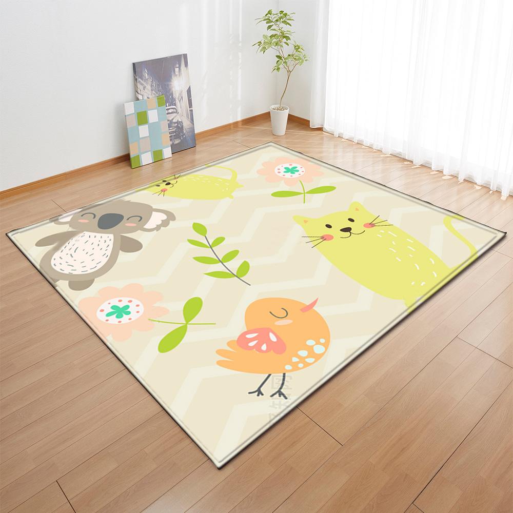 Textured Large Carpet Feather Wind Bedroom Floor Mat