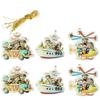6Pcs Creative Christmas Decoration Pendant Santa Christmas Tree Hanging Ornament  Garden