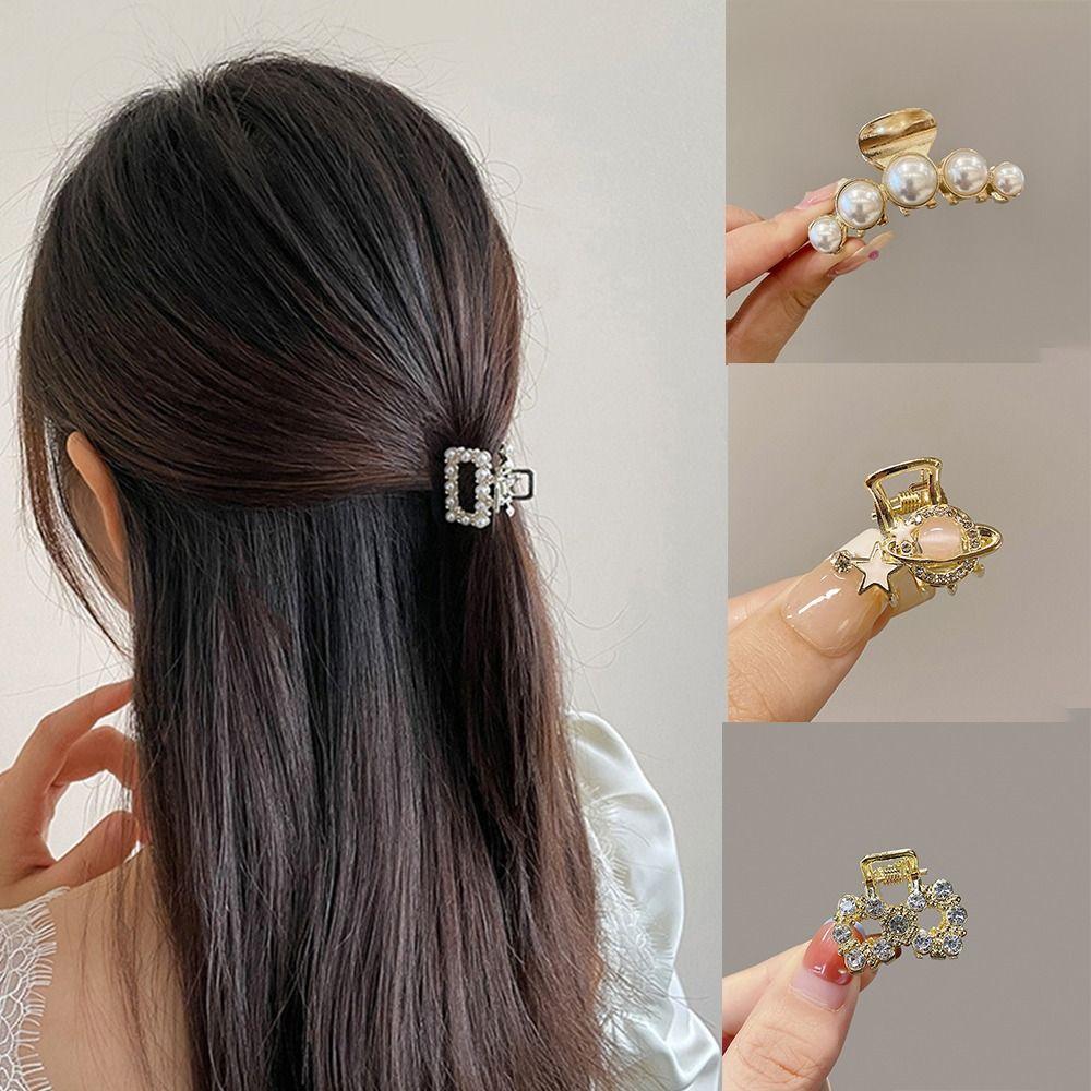 Pearl Pearl Hair Clip Rhinestone Crab Claw Clip New Mini Hair Hairpins