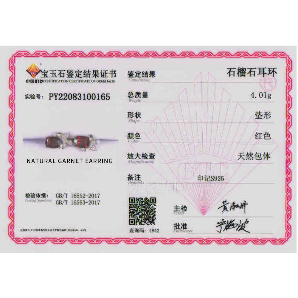 Серьги-застежки из стерлингового серебра 925 пробы с натуральным красным гранатом, изысканные украшения для женщин, красивый комплект ювелирных изделий