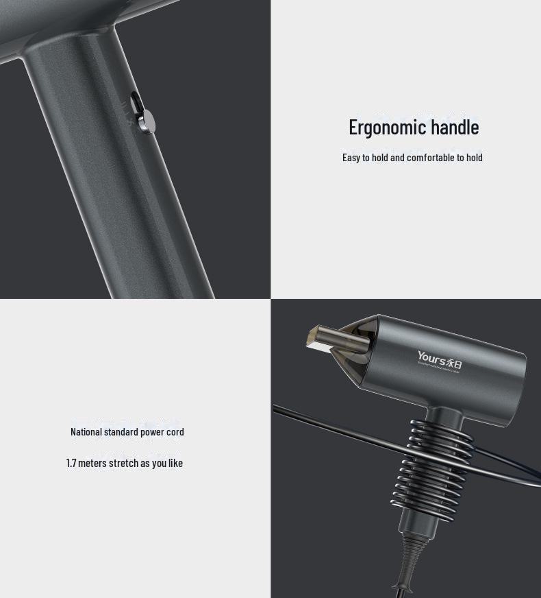 Фен для волос Yongri Hammer-Shaped, высокая мощность, регулируемый горячий/холодный поток воздуха