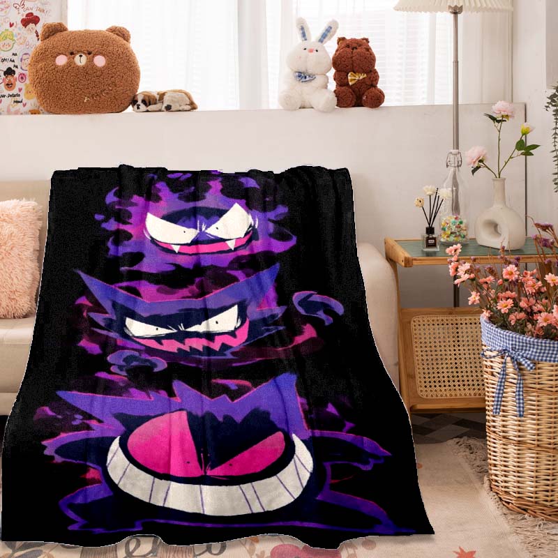 17 Styles G-Gengar Printed Throw Blanket Christmas Birthday Gift for Women Men Teen Boys Girls, Special Gifts for Adult and Kids