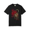 Rose Gilded Lock Graphic T-Shirt Black Front Print Comfort Colors 1717
