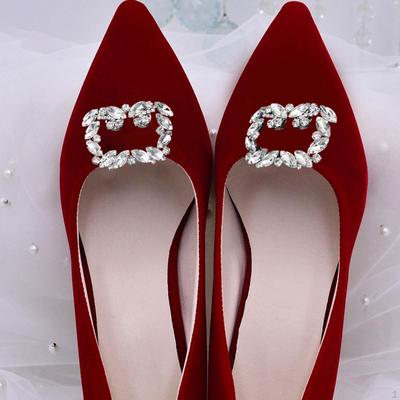 2x хрустальные пряжки для обуви, роскошные украшения на высоком каблуке, женские стразы, клипсы