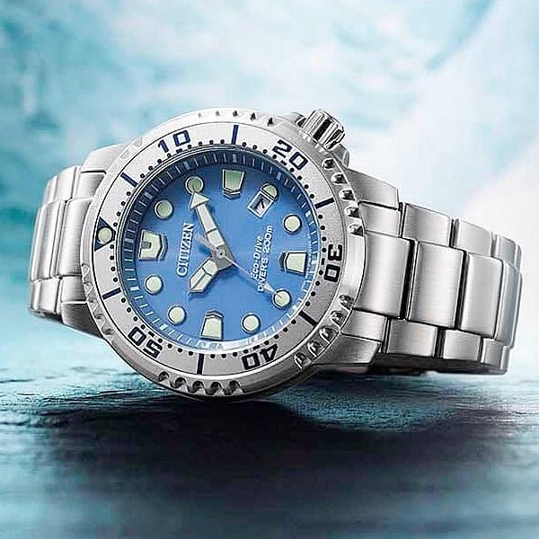 Citizen Мужская BN0165-55L ( Смотреть PROMASTER MARINE серии Eco-Drive Diver200m) Круглые часы, серебро