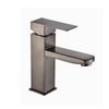 Gun Gray/Brushed Gold 304 Stainless Steel Bathroom Basin Faucet Deck Mount Single Handle Single Hand Square Sink Faucets Crane