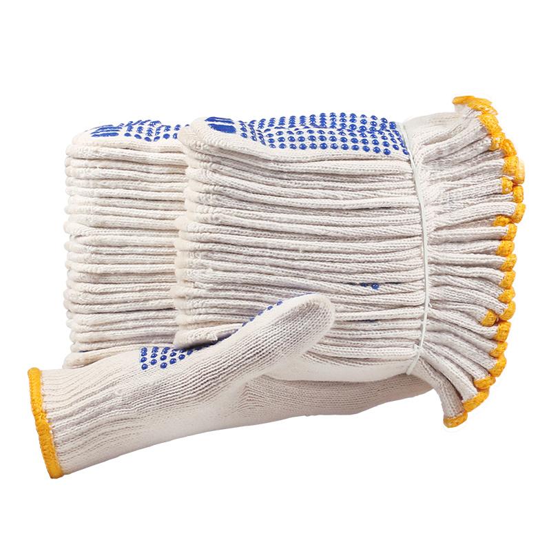 Safety Gloves, Non-Slip, Wear-Resistant, for Manual Work, PVC Dotted Work Gloves, SGZ600-B10, 12 Pairs/pack
