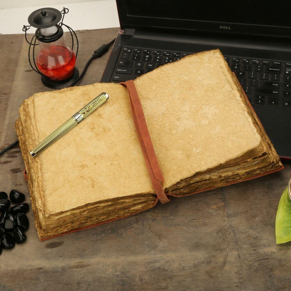 Винтажный кожаный дневник, книга теней, гримуар, антикварное бумажное сердце