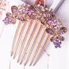 Металлический гребень для волос с семью зубцами и стразами и шпилька - корейский стиль