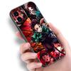 Чехол аниме Demon Slayer Tanjiro для Apple iPhone 14 13 12 Mini 11 Pro Max 7 8 XR X XS 7 8 Plus SE 2020 2022, черный чехол