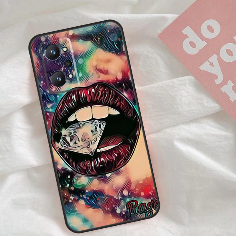 Сексуальные губы KISS Чехол Для Realme C75 C63 C61 C65 C67 C55 C51 C53 C35 C71 15 11 12 13 14 Pro Plus GT6 GT7 Pro
