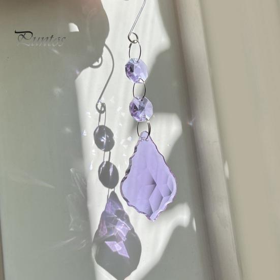 Подвеска «Ловец Солнца» Красочный дизайн в виде кленового листа Искусственный кристалл Красивое украшение Создает атмосферу Ловец света на окно