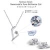Кулон на годовщину свадьбы, 925 пробы, с аллергией на металл, с самой высокой степенью качества, в комплекте популярная коробка [AZHCHKE] Женское ожерелье, популярное, цирконий,