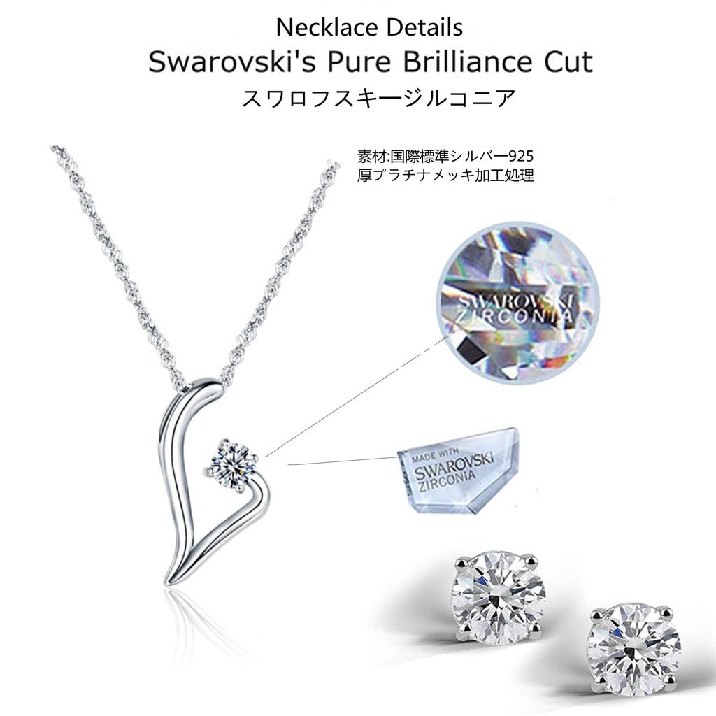 Кулон на годовщину свадьбы, 925 пробы, с аллергией на металл, с самой высокой степенью качества, в комплекте популярная коробка [AZHCHKE] Женское ожерелье, популярное, цирконий,