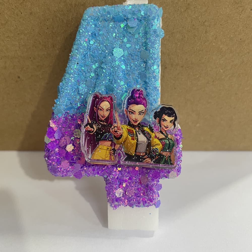 K-pop Свеча с темой Истребителей демонов 3D Цифра 0-9 Украшение для детского торта на день рождения Вечеринка в стиле аниме Аксессуары Подарки