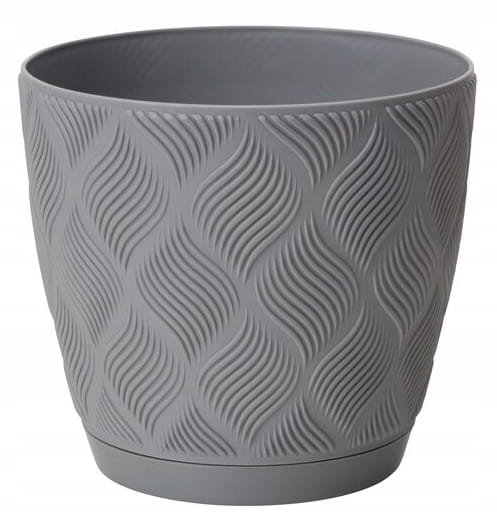 Flowerpot platinum eco 172x19cm classic plastic with saucer Flow Petit