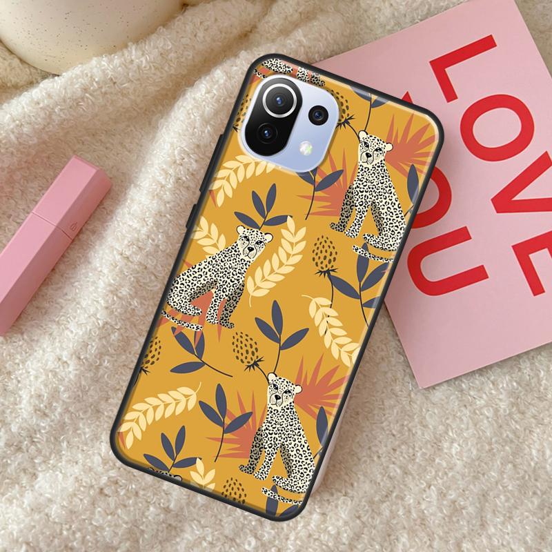 Чехол с изображением тропических листьев тигров леопардов для POCO X4 Pro F3 M3 M4 Pro X3 Pro GT, чехол для телефона Xiaomi 12 11T Pro Mi 11 Lite