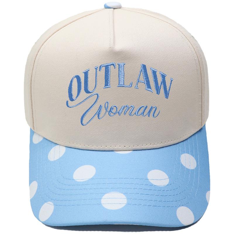 OUTLAW Women Embroidered Truck Driver Baseball Cap Color Matching Fun Men's and Women's Casual Shade Dad Hat