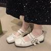 Fashion 2025 Designer Spring Women Mary Jane Shoes Fashion Square Toe Ladies Comfort Soft Sole Flats Women's Comfort Ballerinas Shoes