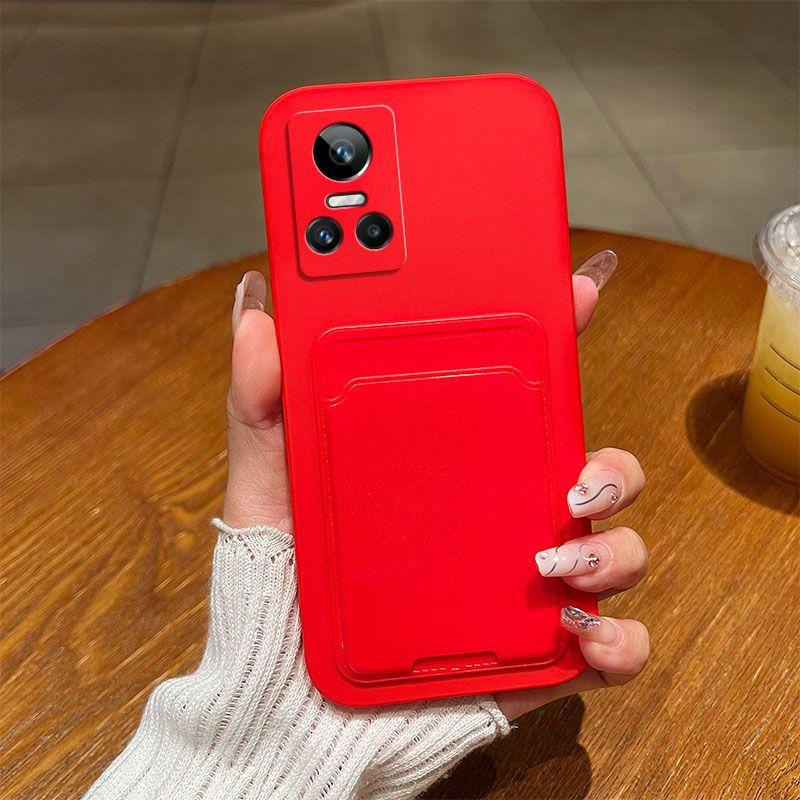 Realme Gtneo3 Mobile Phone Case Soft Silicone Protective Case Creative Bracket Creative Tide Card Bag