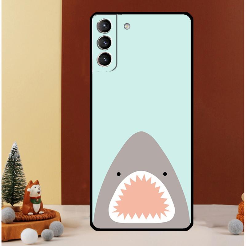 Чехол Кит-акула для Samsung Galaxy S23 Ultra S24 S22 Note 20 Ultra 10 Plus S8 S9 S10 S20 S21 FE