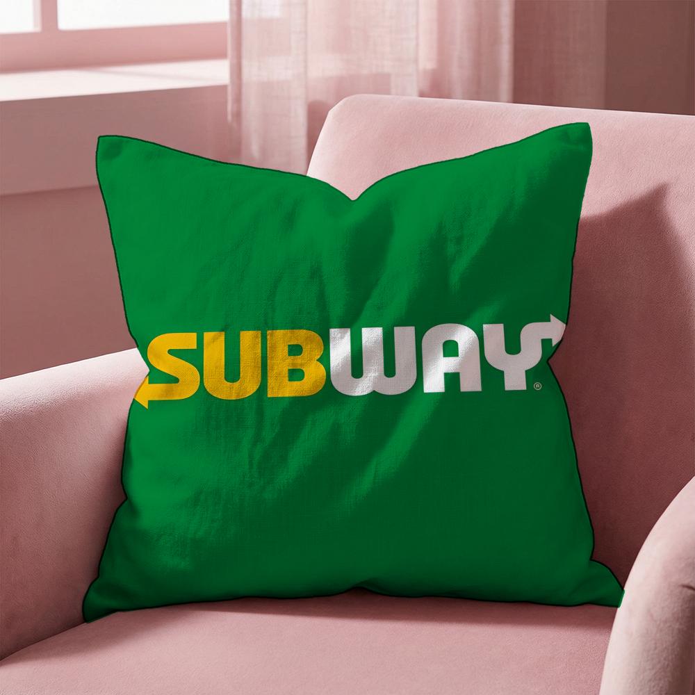 HOT Subway Cushion Cover Multi-Scene Pillow Cover for Home & Car - Reversible, Soft & Durable for Daily Use